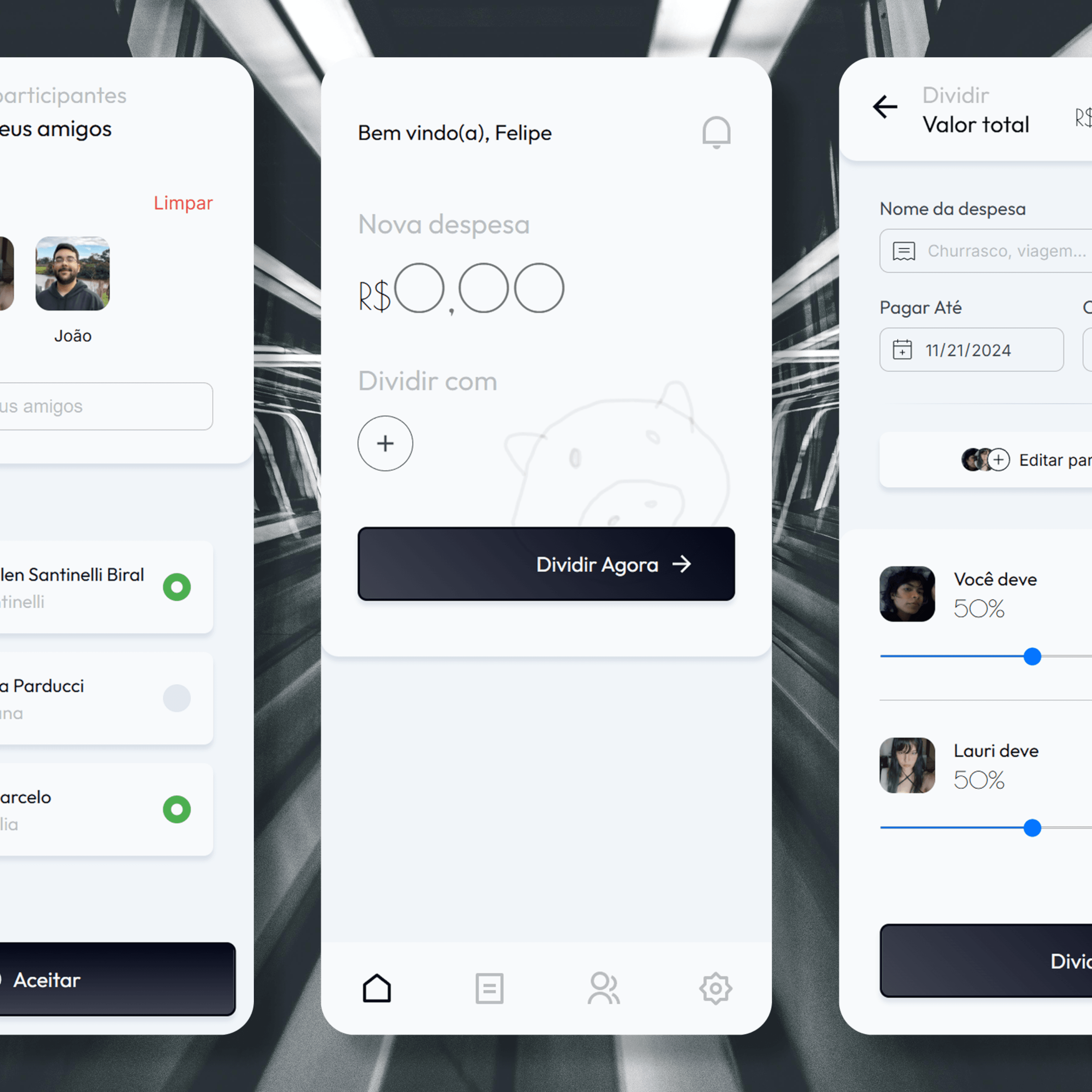 Mockup do projeto "porkin!"